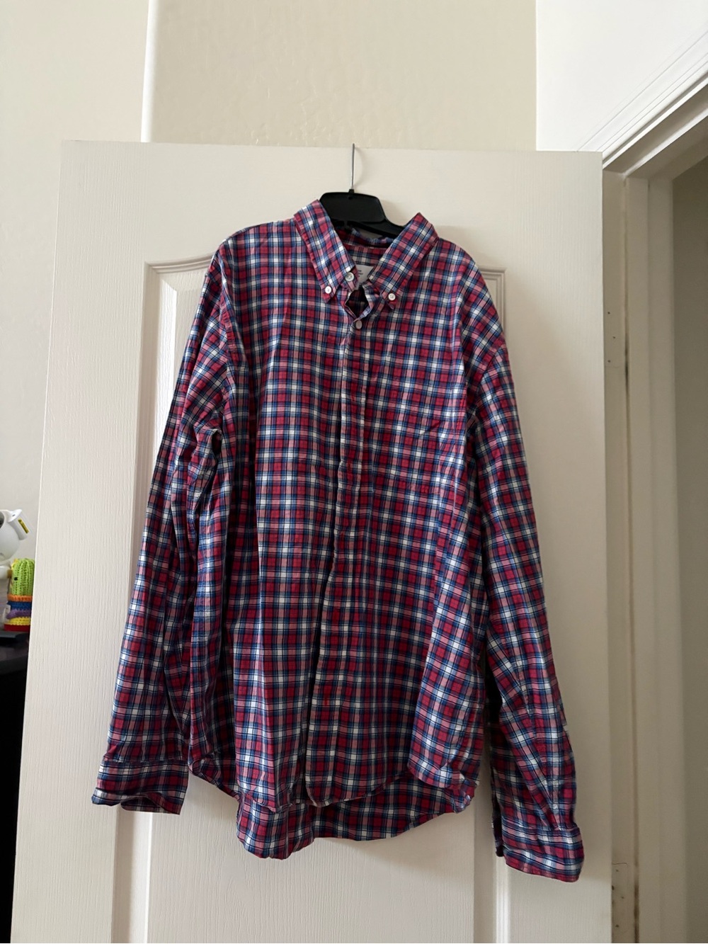 Jack Spade Red and Blue Plaid Button-Down Shirt